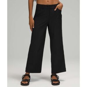 Lululemon City Sleek 5 Pocket Wide-Leg Pant Womens 33 High Rise 7/8 Length Black